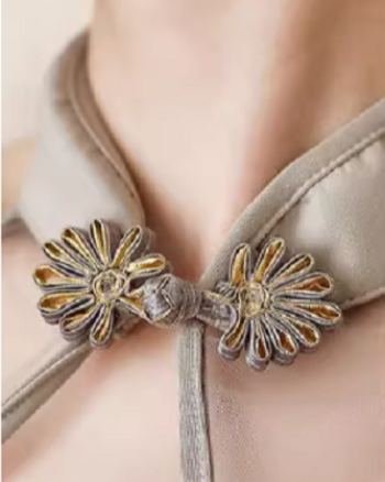 [D01] Classical Embroidered High Slit Lace Mesh Perspective Cheongsam