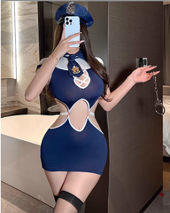 [G02]  Pure Desire Navy Style Stewardess Female Instructor Uniform Role Play